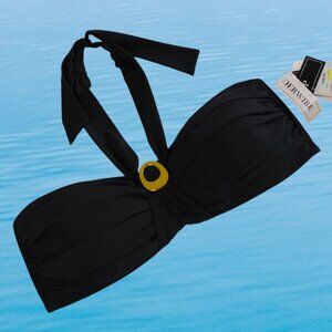 2bamboo 32D - 34D NWT Bikini Top Black